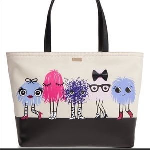 RARE KATE SPADE IMAGINATION MONSTERS PARTY TOTE